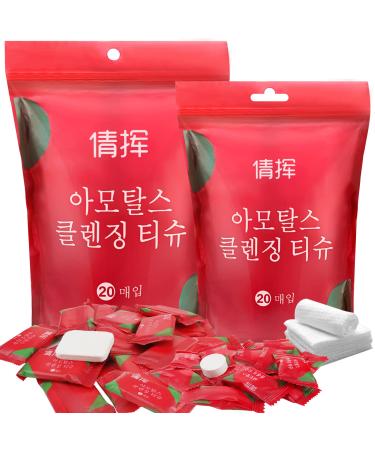 Gzhaizhuan 140 pc. Einweg compressed towel set portable compressed compressed towels made of cotton round + angular combination for vacation travel sport
