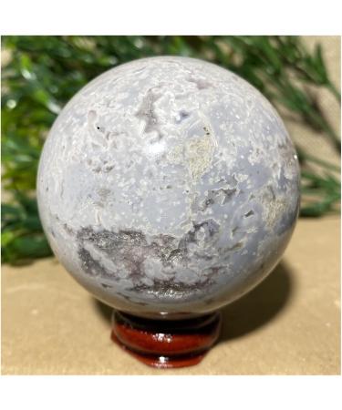 Blue Flower Agate Druzy Natural Stones Crystals Balls Gemstone Geode Sphere Aesthetic Room Decor Home 1pc (Color : 360-370g) - Buy Online on SooperMarket.com