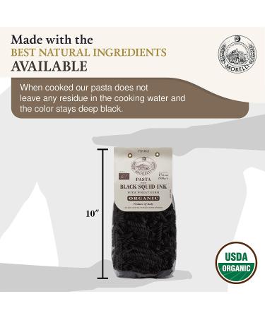 Morelli Squid Ink Pasta Fusilli (Rotini) - Organic Italian Pasta - Black Pasta Noodles - Durum Wheat Semolina - Nero Di Seppia Made in Italy - 1.1 Lb (500g) (2 pack) 1.1 Pound (Pack of 2) - Buy Online on SooperMarket.com