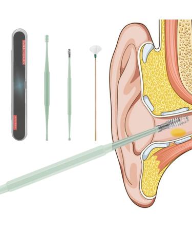 Ear Wax Remover 3Pcs Premium Silicone Ear Wax Removal Kit with Storage Box Safe Soft Ear Cleaner Tools for Children and Adult Ear Cleaning Brush Cleaning Kit 004