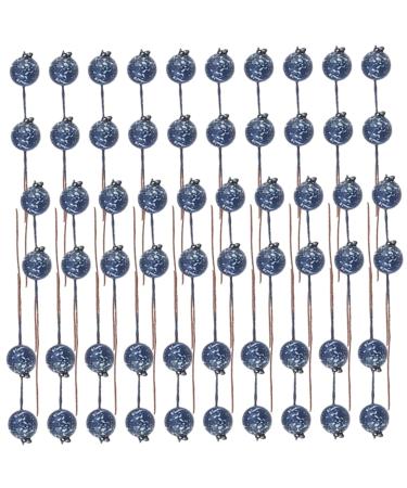 ABOOFAN 100pcs Simulation Blueberry Decoration Red Berry Branches Faux Blueberries Stems Artificial Christmas Pick Blue Pip Berry Stems Spray Holly Berry Stem Manual Foam Party Supplies Dark Blue 6.00X1.20X1.20CM