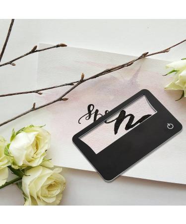 Lrtzizy Credit Card Size Lighted 3X Magnifier Bundle Includes 2 Magnifiers Each Magnifier for Reading Has 3X Lens Use As 3X Magnifying Glass with Light or As Reading Magnifier for Menus black - Buy Online on SooperMarket.com