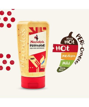 Nando's Perinaise Hot Mayonnaise 265g - Spicy Condiment (Pack of 1) - Buy Online on SooperMarket.com