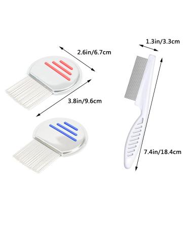 Seababoo 3PC Metal Lice Comb Set - Extra Fine Tines for Effective Lice & Flea Treatment for All Hair Types - Buy Online on SooperMarket.com