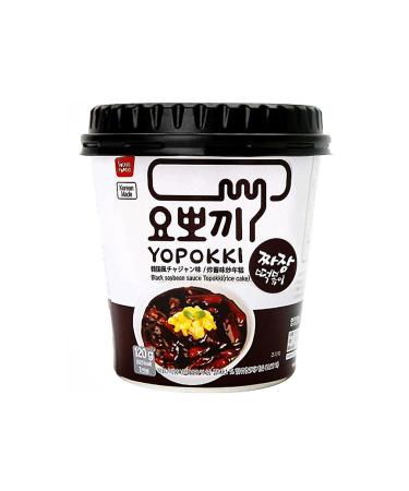 Yopokki Double Pack Sweet/Spicy + Jjajang Beans - Tteokbokki Rice Cake Cups - 260g OG Asia - Authentic Korean Snack - International Shipping - Buy Online on SooperMarket.com