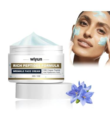 Trendyfave Peptide Moisturiser Anti Wrinkle Face Cream Nourishing Collagen Face Cream with Copper Peptide & Hyaluronic Acid Reduce Fine Line Moisturiser for Oily Skin Firming Beauty
