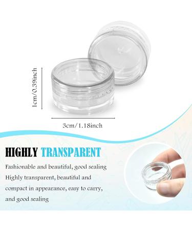 60 Pieces 5G Transparent Jack Set - Empty Cream Jars Lotion Doses 3 Label Stickers & 6 Mini Spatulas for Cosmetics | International Shipping - Buy Online on SooperMarket.com