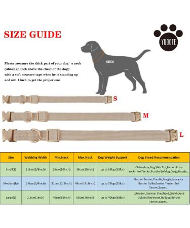 YUDOTE Ultra-Soft Dog Collar for Large Dogs - Natural Cotton Cord Sensitive Skin Cream White Size L (1 Pack) - Buy Now! - Buy Online on SooperMarket.com