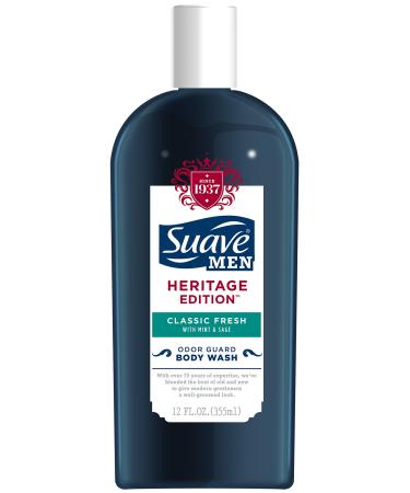 Suave Men Heritage Edition Body Wash Classic Fresh 12 Ounce