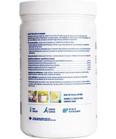 LEANFIT ELECTROLYTE MIX Citrus Lemon Electrolyte Hydration Powder Drink Mix Non GMO Vegan Gluten-Free 30 servings 381g tub - Buy Online on SooperMarket.com
