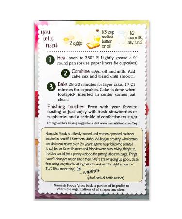 Namaste Foods Organic Yellow Cake Mix - Gluten-Free, 12 oz | Delicious & Easy Baking - Buy Online on SooperMarket.com