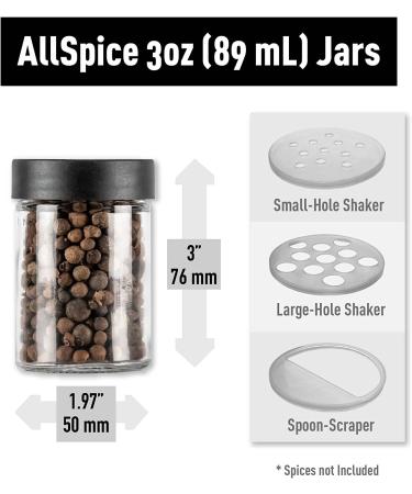 InDrawer AllSpice Rack (24 Jars + Labels) - Organize Your Spices Efficiently - Buy Online on SooperMarket.com