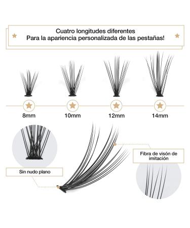 LASHVIEW DIY Eyelash Extension Kit - Cluster & Individual Lashes with Glue, Tweezers - 0.10 20D 8-14mm - Buy Online on SooperMarket.com