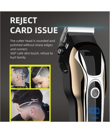 Hair Clippers Kit Cordless - Dual Voltage Beard Trimmer for Men with Rechargeable Battery & Digital Display | KM-1990 - International Shipping Available - Buy Online on SooperMarket.com