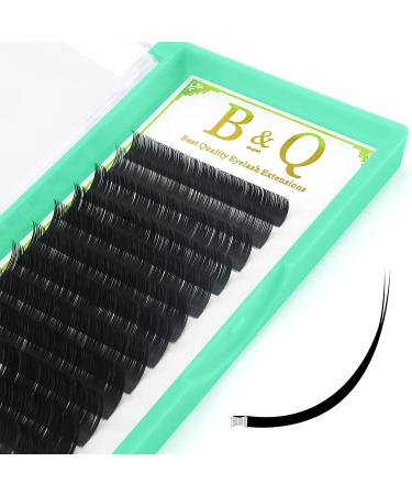 Flat Lashes D-0.20-13 Ellipse Flat Lashes D Durl Flat Lash extensions 0.15 0.20 Matte Black 9 to 18 mm EyeLash Extensions (D-0.20 13 mm)