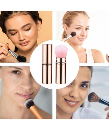 Teksome Portable Makeup Brush Travel Telescopic Cosmetics Brushes - Beginner Friendly Powder Brush for Foundation Sunscreen Bronzing Powder Gold - Buy Online on SooperMarket.com