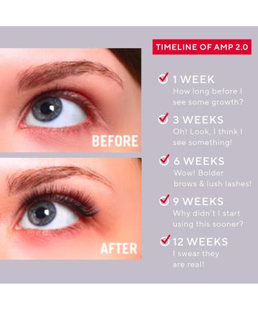 Mirabella AMP 2.0 Brow & Eyelash Enhancing Serum | Biotin Vitamins & Peptides for Thicker Longer Lashes & Full Brows - International Shipping Available - Buy Online on SooperMarket.com