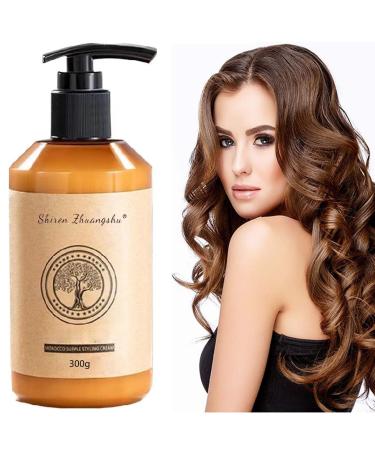 Long-lasting Styling Moroccan Volume Moisturizing Elasticity Shiren Zhuangshu Curly Hair Defining Conditioner. (Original and Genuine) 1 bottle