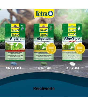 Tetra Algostop Depot - 12 Stable Tablets for Long-Term Algae Prevention in Aquariums 40L+ - Buy Online on SooperMarket.com