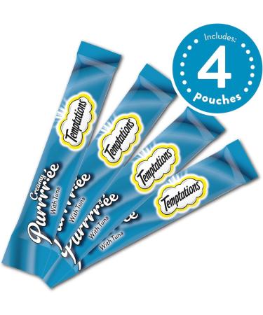 TEMPTATIONS Cat Treats Adult Creamy Puree Lickables Tuna 12g Pouches (44 Pack) - Buy Online on SooperMarket.com