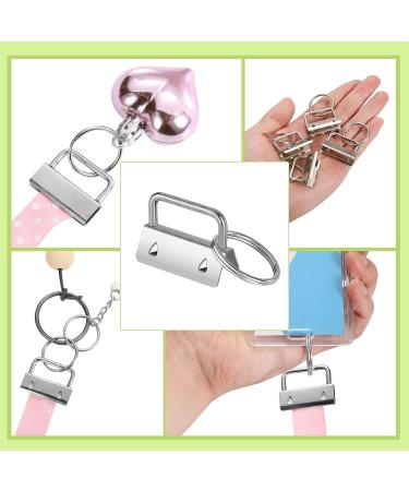 Outus 100 Pieces Key Fob Hardware Key Fob Keychain Wristlet with Split Ring (Silver 1 Inch) Silver 1 Inch - Buy Online on SooperMarket.com