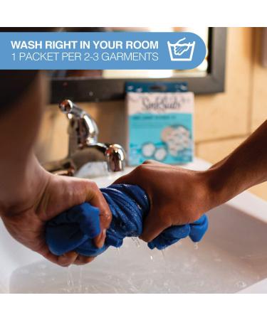 Travel Laundry Detergent Liquid Soap + Odor Eliminator - TSA Compliant 6 Sink Packets for All Fabrics Delicates Safe Compact & Convenient | Buy Online - Buy Online on SooperMarket.com