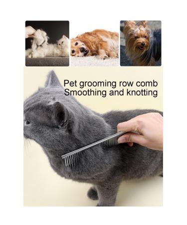 JdXun 1 Piece Pet Comb | Stainless Steel Dog & Cat Comb for Knots & Tangles | Best Pet Care Tool (19x3.3cm) - Buy Online on SooperMarket.com
