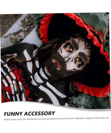 FOYTOKI 1 Set Beard Dress up Omfortable Eyebrow Faux Beard Prop Grey Santa Claus Beard False Mustache Plush - Buy Online on SooperMarket.com
