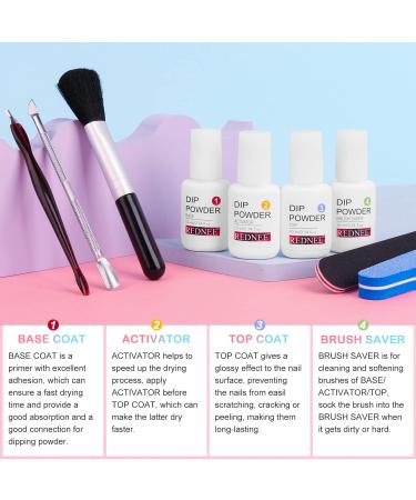 REDNEE 39pcs Dip Powder System Starter Kit - Easy Application for Nail Art Manicure Salon or Home DIY - RE18 Party Queen Collection - Buy Online on SooperMarket.com
