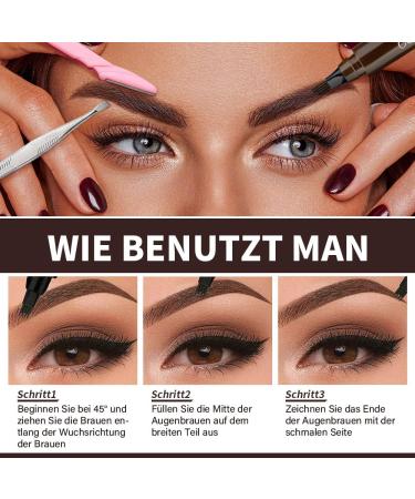 Wuiil Waterproof Eyebrow Pencil - Perfect for Beginners & Professionals | Effortless Dark Brown Brows | Ideal for Welding Festivals - Buy Online on SooperMarket.com