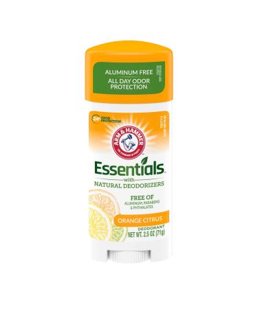 Arm & Hammer Essentials deodorant crisp orange citrus 2.5 ounce 6 Count