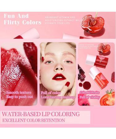 ZARICS 4 Colors Lip Tint Stain Set - Korean Lip Gloss & Multi-Use Lip and Cheek Tint | Long-Lasting Waterproof High Pigment Makeup - Buy Online on SooperMarket.com