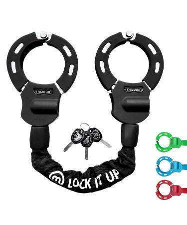 Mezelon e scooter Castle 8mm |Bicycle lock |High security locks |Handlock lock |Highly resilient locks for e scooters/bicycles/e-bike/motorcycle black-style B