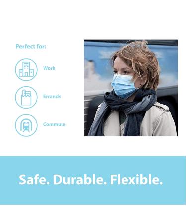 100-Piece Disposable Procedural Face Masks for Mouth and Nose Safety Protection - 3-Layer Filter Barrier | DecoPro Exclusive - Buy Online on SooperMarket.com