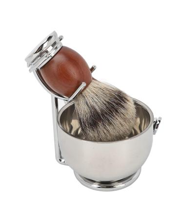 Shaving Bowl and Brush Set - Retro Alloy Beard Brush Cream Brush Stand & Soap for Men | Premium Shaving Accessories - Buy Online on SooperMarket.com