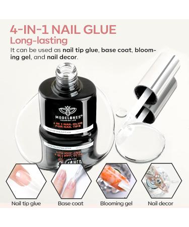 Modelones Gel X Nail Kit with 4-in-1 Nail Glue Gel, 500pcs Half Matte Coffin Nails, and UV LED Nail Lamp - Valentine's Day Gift for Women - Buy Online on SooperMarket.com