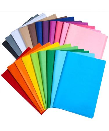 MIAHART 60 Sheets Coloured Tissue Paper Bulk 20 x 14 Wrapping Tissue Paper 20 Assorted Colors Art Tissue Paper for Craft Floral Birthday Party Festival Gift Wrapping Decorative(60)
