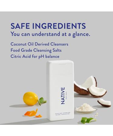 Native Body Wash | Natural & Hydrating for Men & Women | Sulfate, Paraben, Dye Free | Coconut, Lavender & Cucumber Scents | 18 oz - Buy Online on SooperMarket.com
