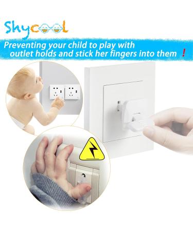 Baby Proofing Outlet Protector Plugs - 37 Pack Hidden Pull Handle Electrical Safety Outlet Covers Not Easy for Child Remove Prevent Babies from Block Electric Shock Risk - Buy Online on SooperMarket.com