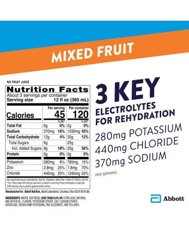 Pedialyte Electrolyte Solution Mixed Fruit 1L - Hydration Drink - Buy Online on SooperMarket.com