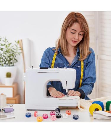 Xiphum 37Pcs Premium Bobbins Set with 36-Color Sewing Threads and Scissor - Compatible with Bro-Ther/Ja-Nome/Elna/Baby-Lock/Sin-ger - Buy Online on SooperMarket.com