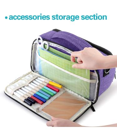 LUXJA Carrying Case for Cricut Joy & Tool Set - Purple (Bag Only) | Patent Design - Buy Online on SooperMarket.com