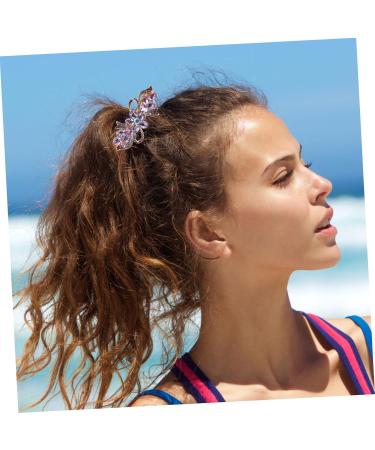 CANIGHT Rhinestone Hair Clip Hair Accessories for Women Rhinestone Barrettes for Women Hair Clips Rhinestones Hair Clip Snap Bridal Hair Accessories Aesthetic Hair Accessories Metal Purple - Buy Online on SooperMarket.com