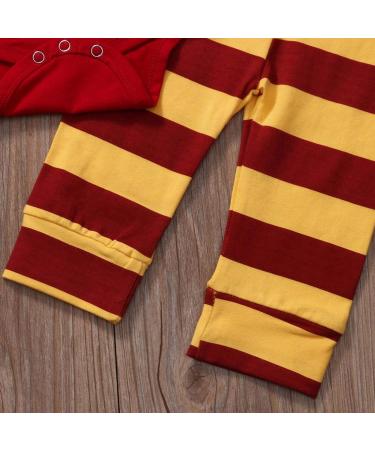 Snuggle This Muggle Bodysuit Set with Striped Pants & Hat - 12-18 Months - Red - Buy Online on SooperMarket.com