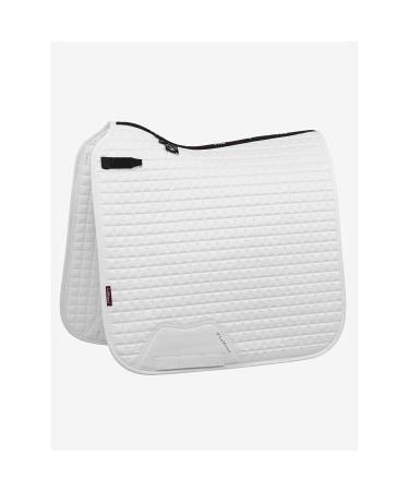 LeMieux White Dressage Suede Square Saddle Pad - English Saddle Pads for Horses - Equestrian Riding Equipment and Accessories Large White
