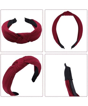 Ondder Knotted Headbands for Women 10 Pack - Fashionable Solid Color Wide Headbands for Thin Thick Hair - Top Knot Cute Assorted Headbands - Turban Hairbands - Buy Online on SooperMarket.com