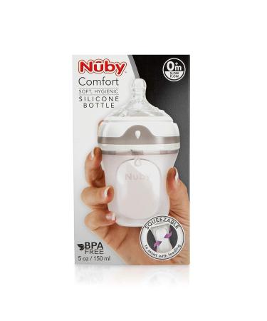 Nuby Comfort Soft Squeezable Silicone Bottle 5 Oz - Hygienic and Easy to Clean - Buy Online on SooperMarket.com