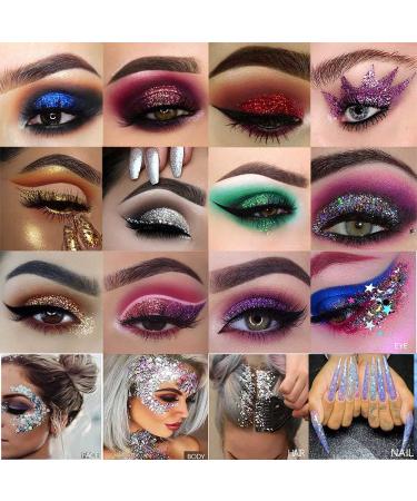 evpct CAKAILA 40 Color Glitter Eyeshadow Palette with Glue Gel - Sparkly Eye Makeup Palette for Women - Buy Online on SooperMarket.com