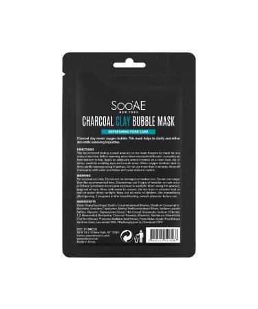 SOOAE Charcoal Clay Bubble Mask - 12 Pack | Carbonated Blackhead Care & Oily Skin Detox | Kaolin Bentonite & Activated Charcoal | Korean Skincare Solution - Buy Online on SooperMarket.com