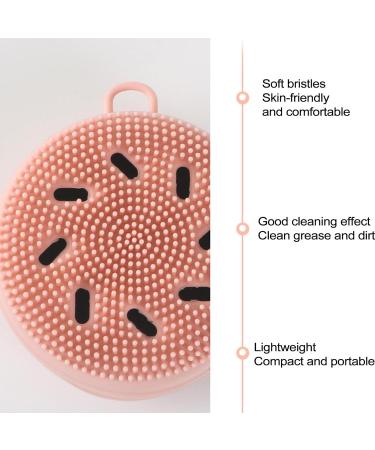 Silicone Face Massager Brush Super Soft Face Scrub Brush with Soft Bristles Smart Face Scrubber Exfoliator Manual Face Wash Scrub for Face Skincare Anti Agging Skin Cleanser Makeup Tool Pink - Buy Online on SooperMarket.com